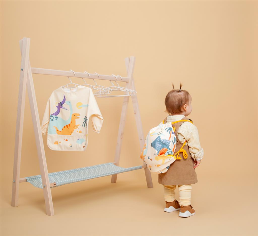 Bavoir à Manches Longues Dinosaures