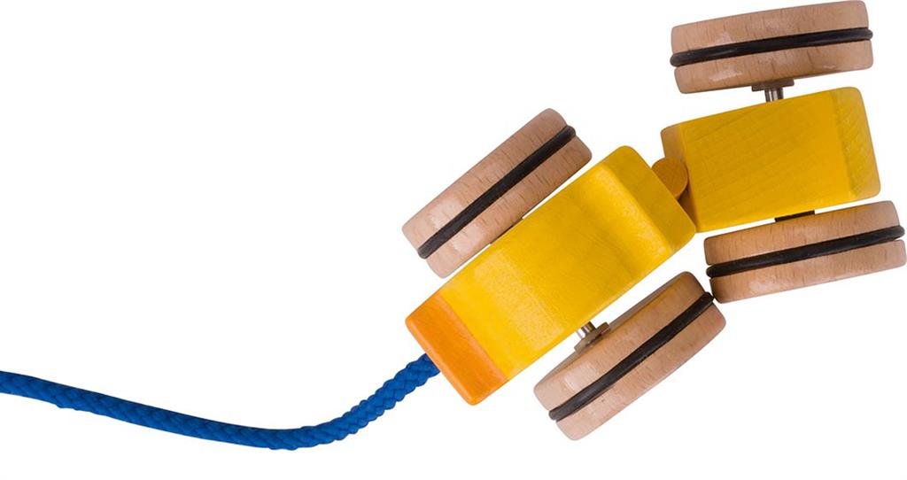 canard articule en bois a tirer goki