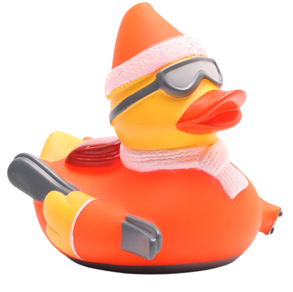 canard skieur orange