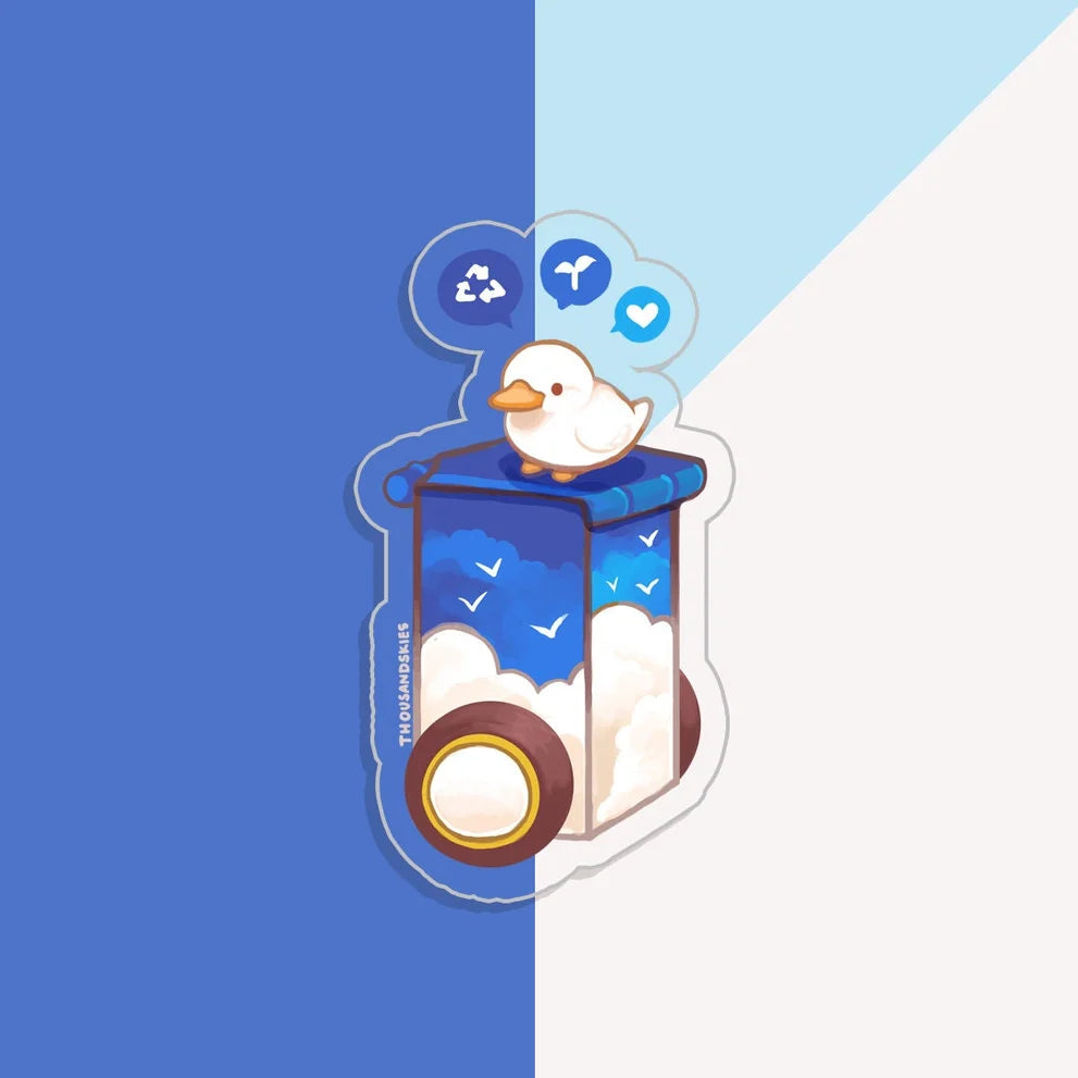 autocollant mr duck et bac de recyclage thousand skies VNST0145 13764940