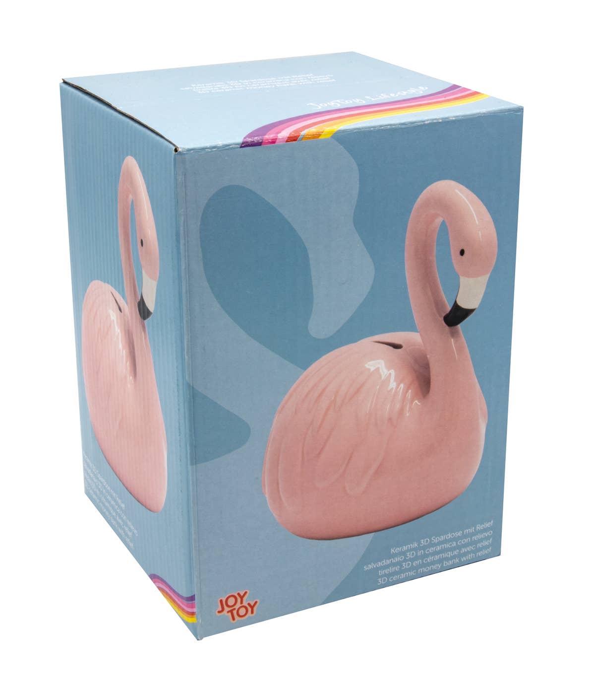 tirelire flamant rose joy toy