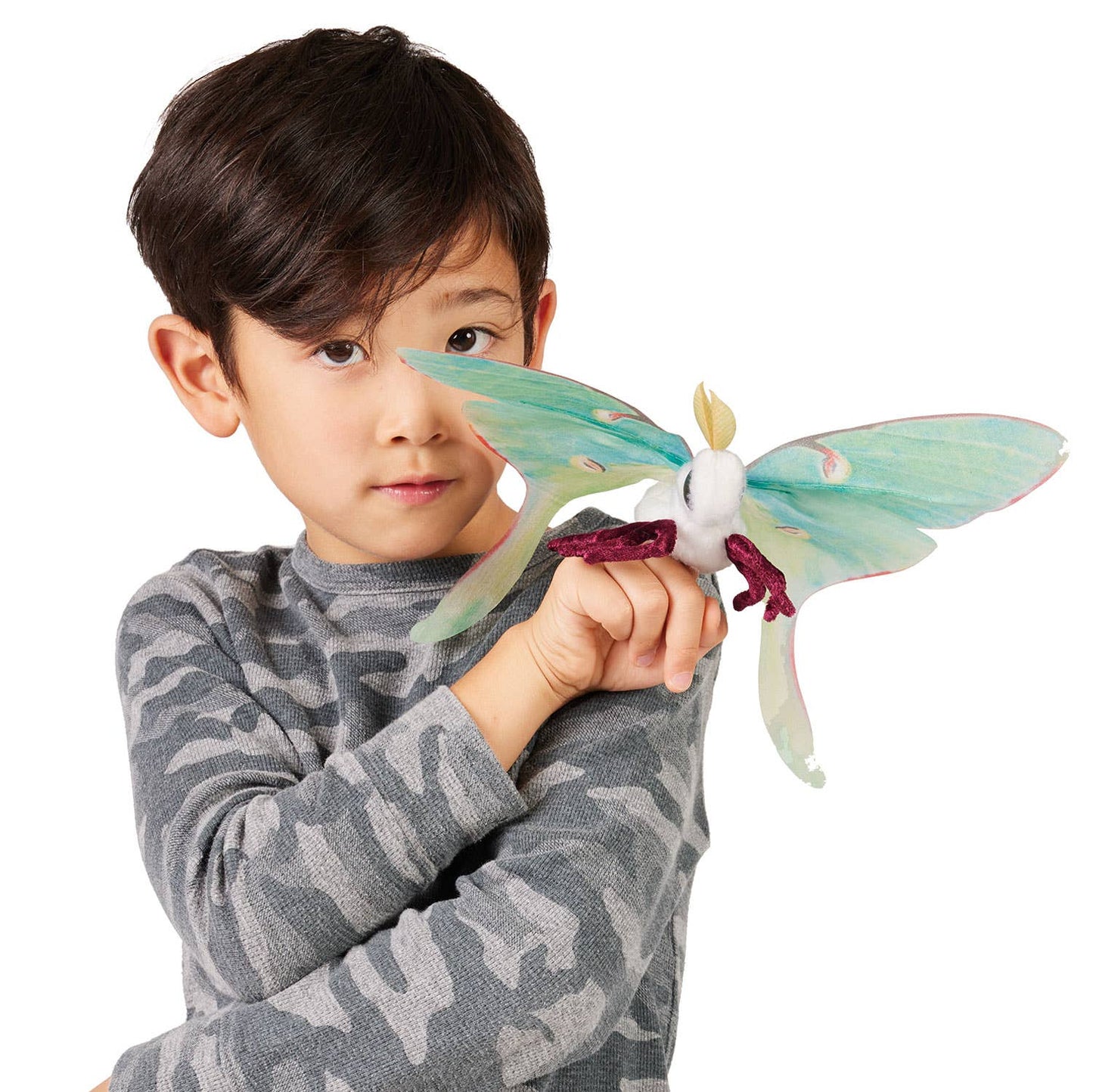Marionnette à main Mini Lunamoth 8014/ Mini Lunamoth VE2 Folkmanis réaliste
