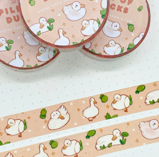 ruban washi canard pile of ducks bubblesartcraft
