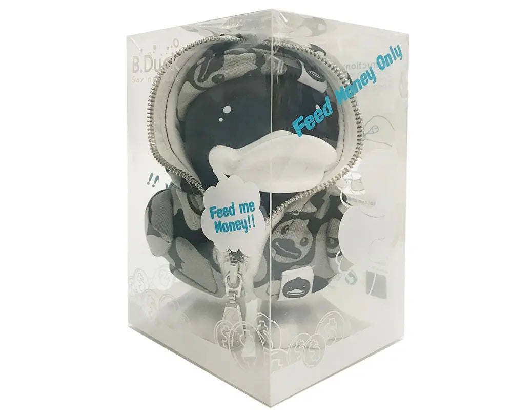 canard tirelire capuche noir b duck