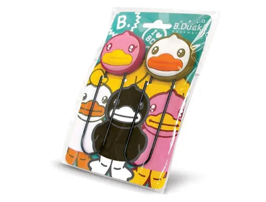 marque page canard rose et blanc b duck