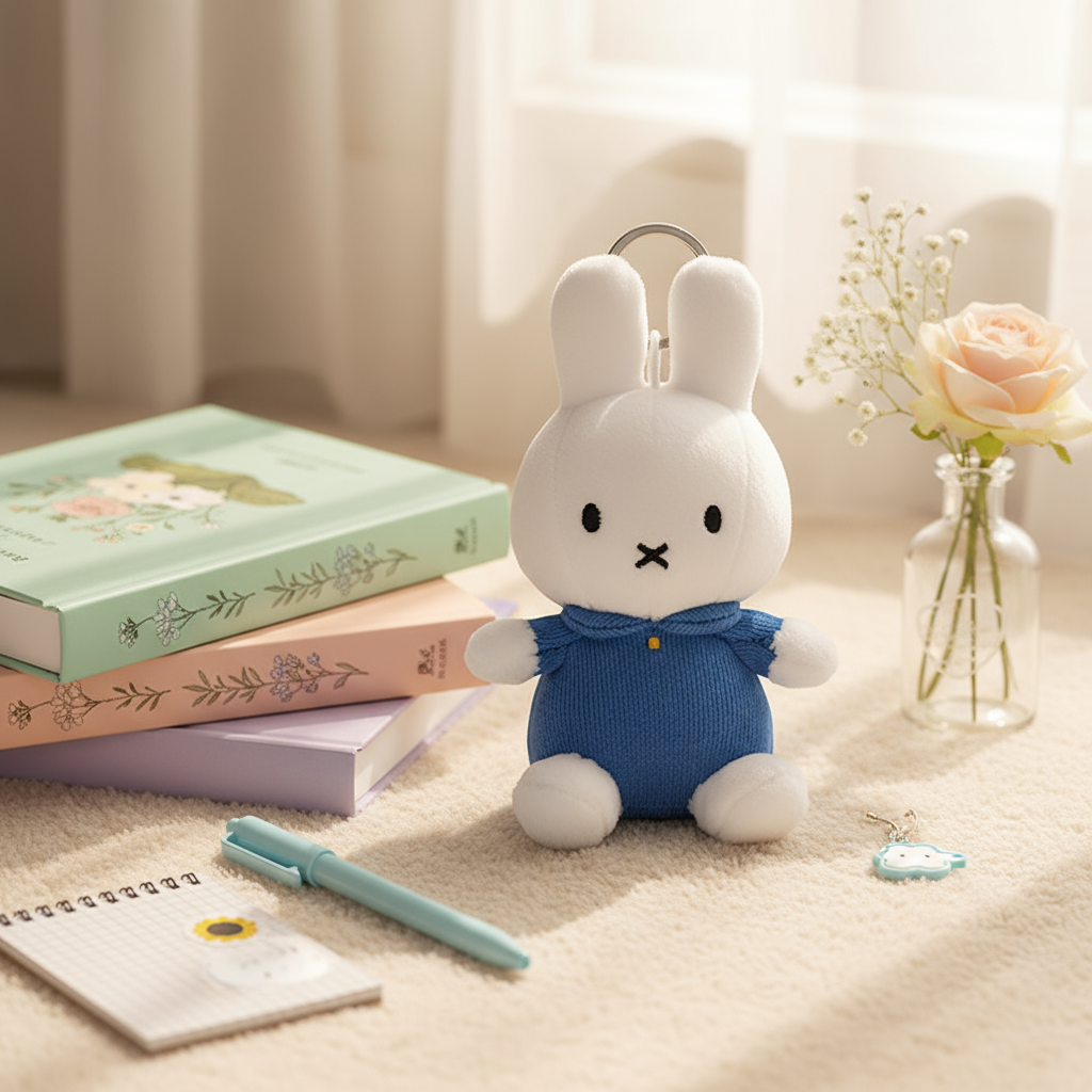 Porte-clés Lapin Miffy en Robe Bleue