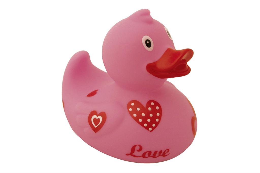canard rose avec coeurs waterworld