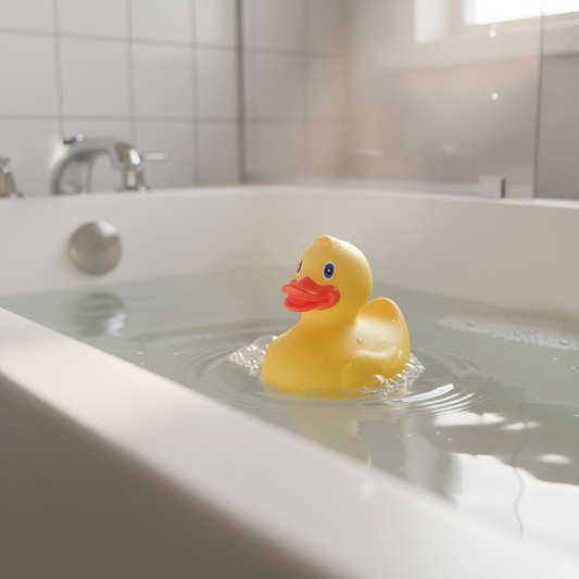 Gelbe Badeente