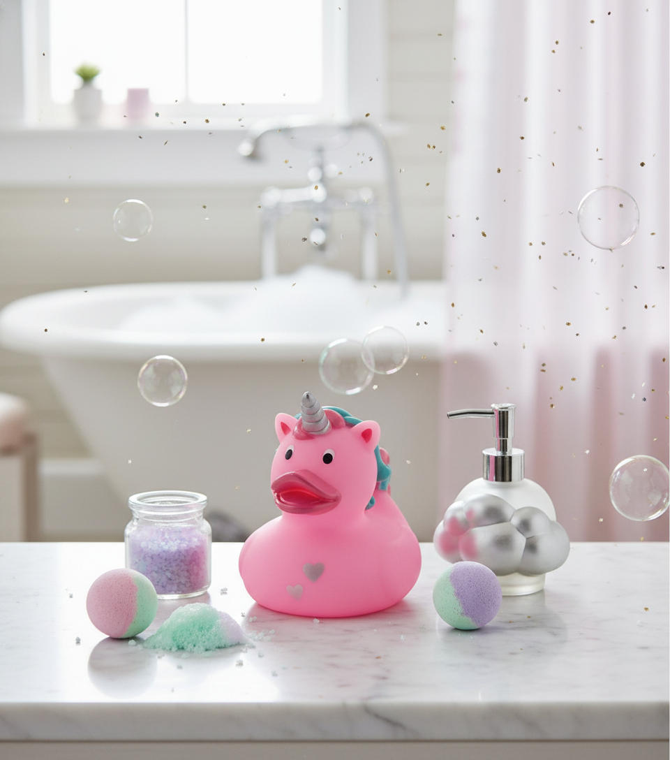 Canard Licorne Rose Cœur