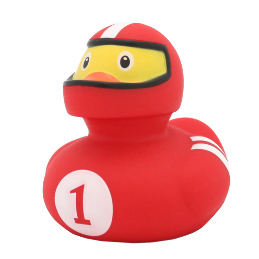 canard pilote de course rouge lilalu