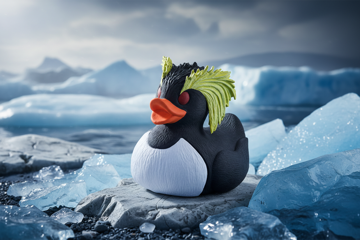 Canard Manchot Gorfou Sauteur