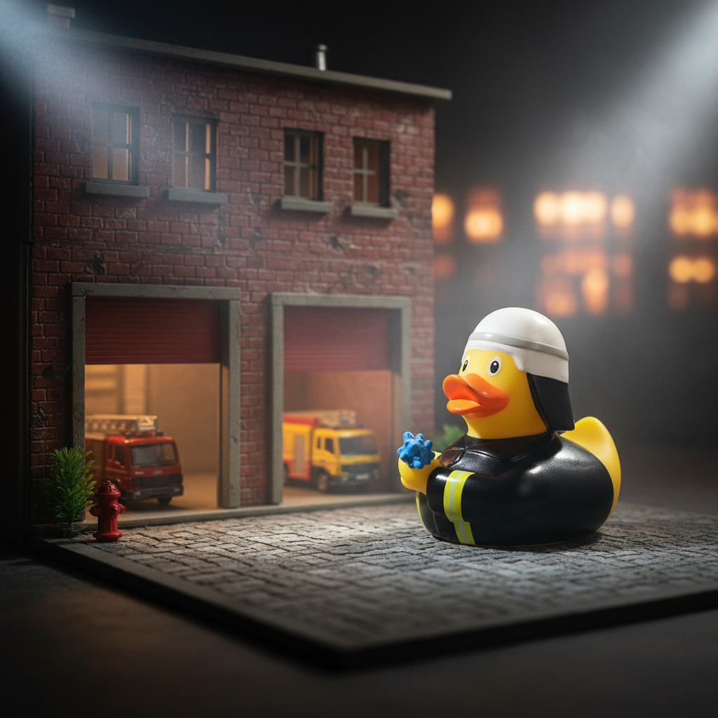 Black Firefighter Duck