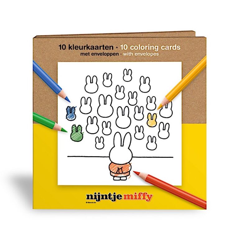 carte postale a colorier miffy magic touch of the dutch