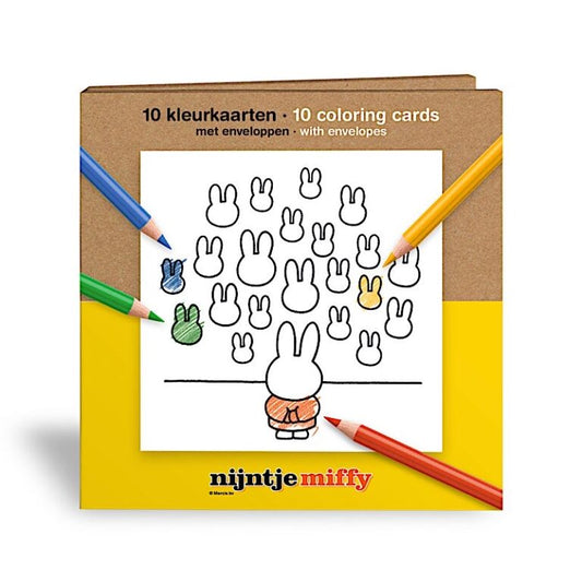 carte postale a colorier miffy magic touch of the dutch