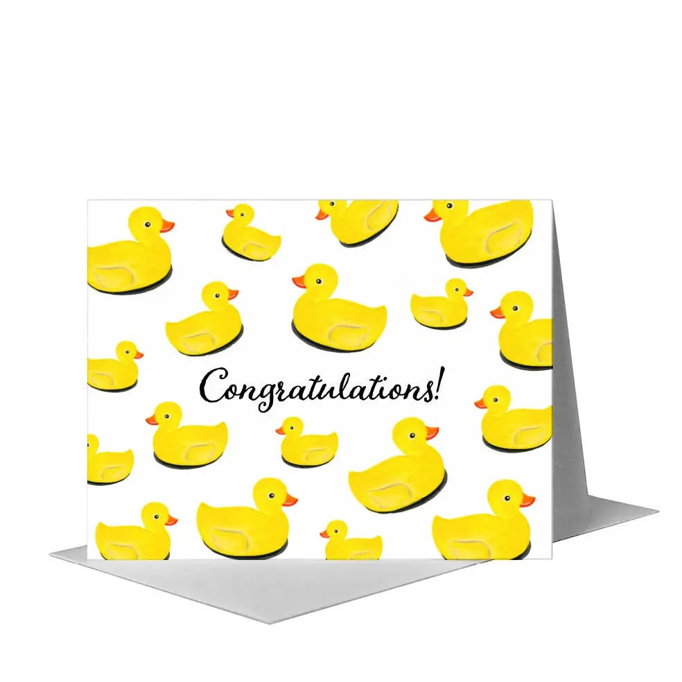 carte de voeux canard de bain printed canvas