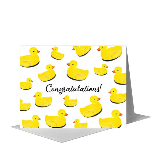 carte de voeux canard de bain printed canvas