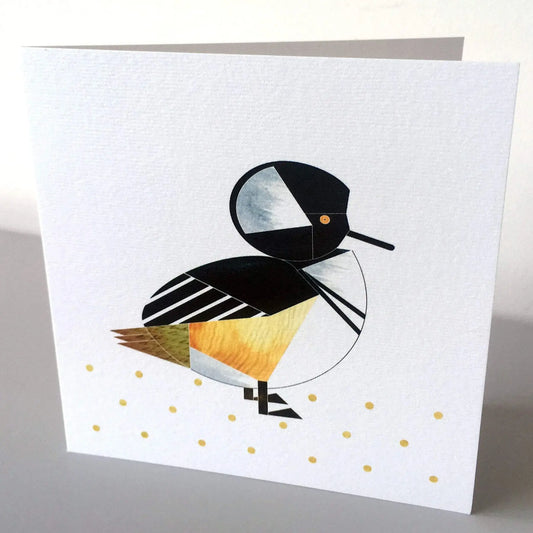 carte de voeux canard harle couronne ellie good illustration