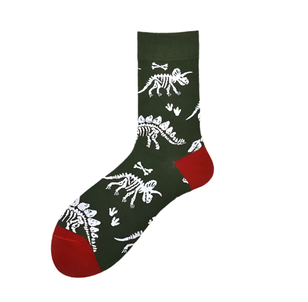 calcetines fossiles de dinosaurios mrcol