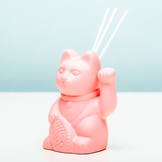 diffuseur de parfum chat chanceux rose bitten