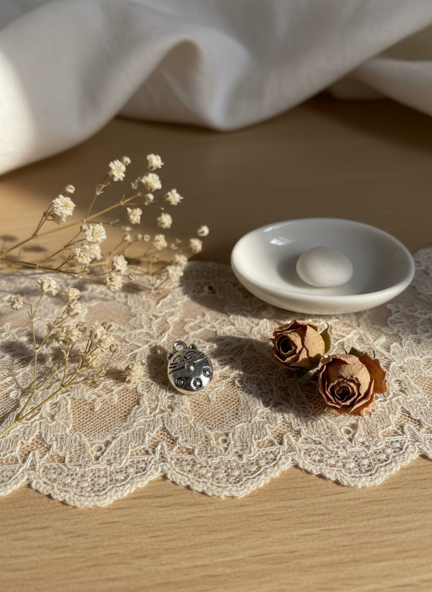 Charm Chat chanceux Argenté