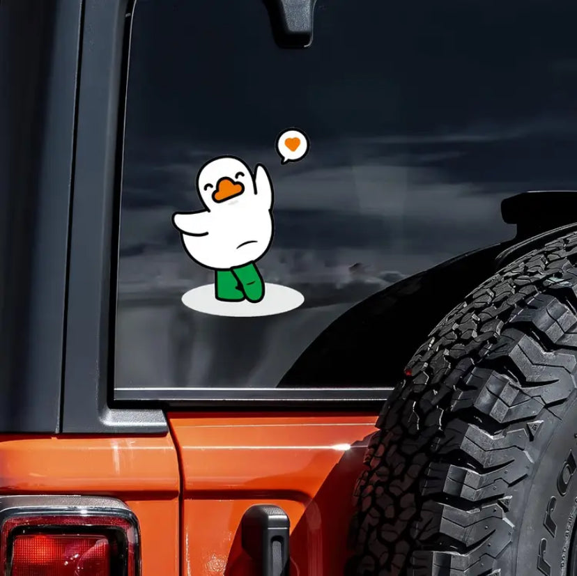 auto collants canard blanc bulle coeur 85527167140