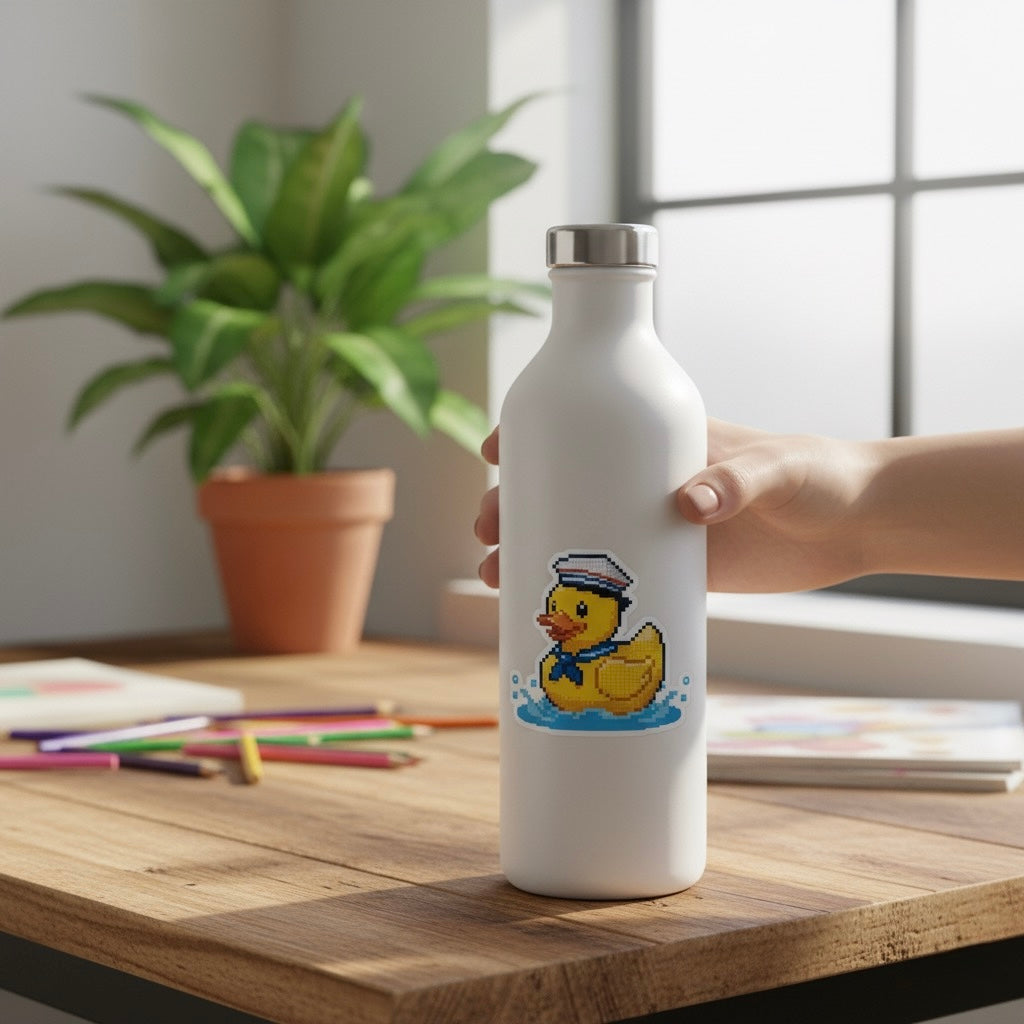 Sticker Canard Pixel Marin