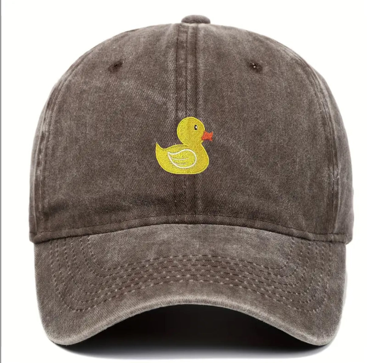 casquette delavee canard jaune brode mrcol