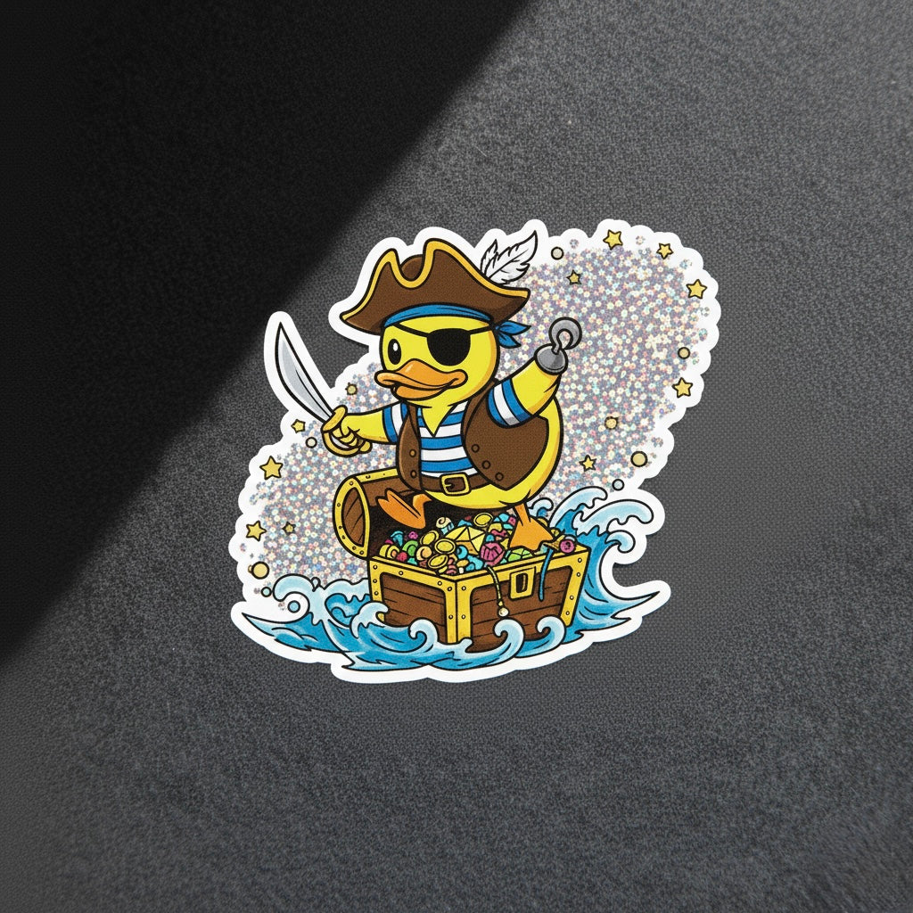 Pirate Duck Sticker – Treasure & Adventure