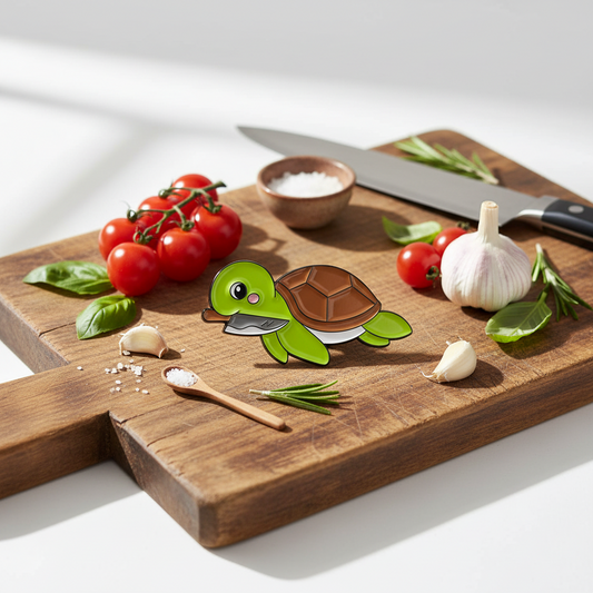 Pinova želva s nožem