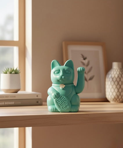 Aquamarine Blue Lucky Cat