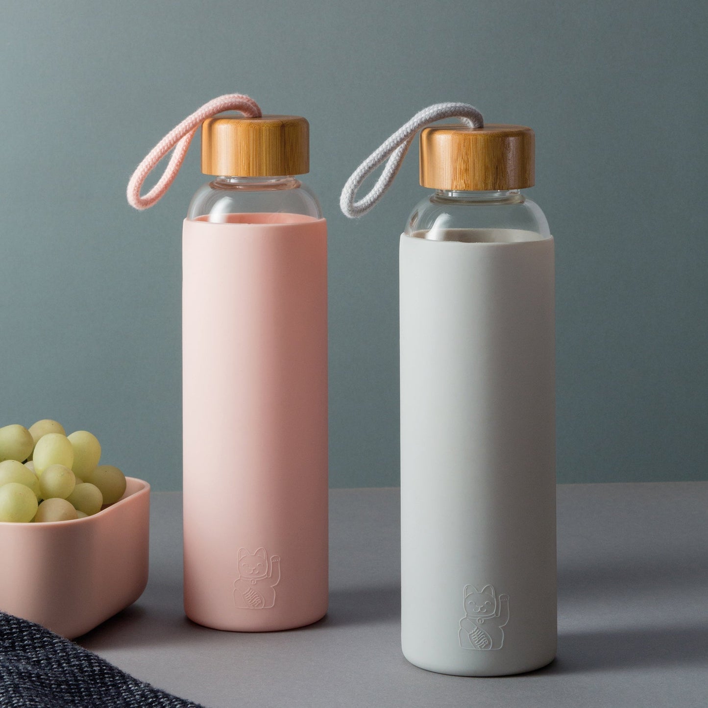 gourde chat chanceux gris donkey