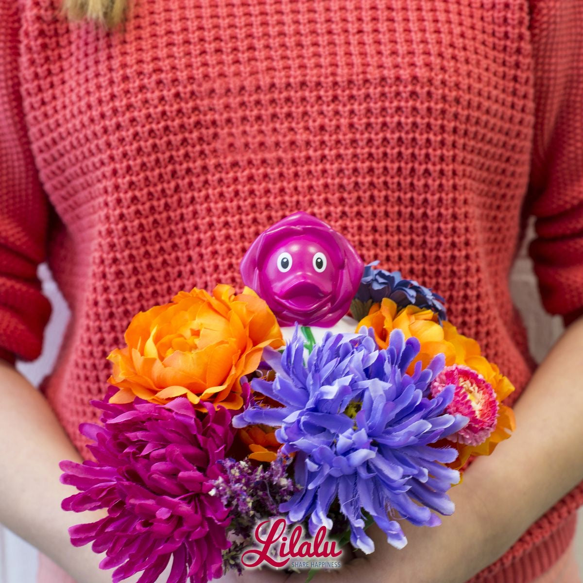 canard fleur rose lilalu