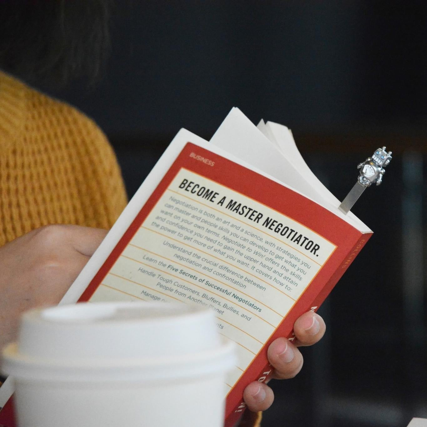 marque page robot argente metalmorphose