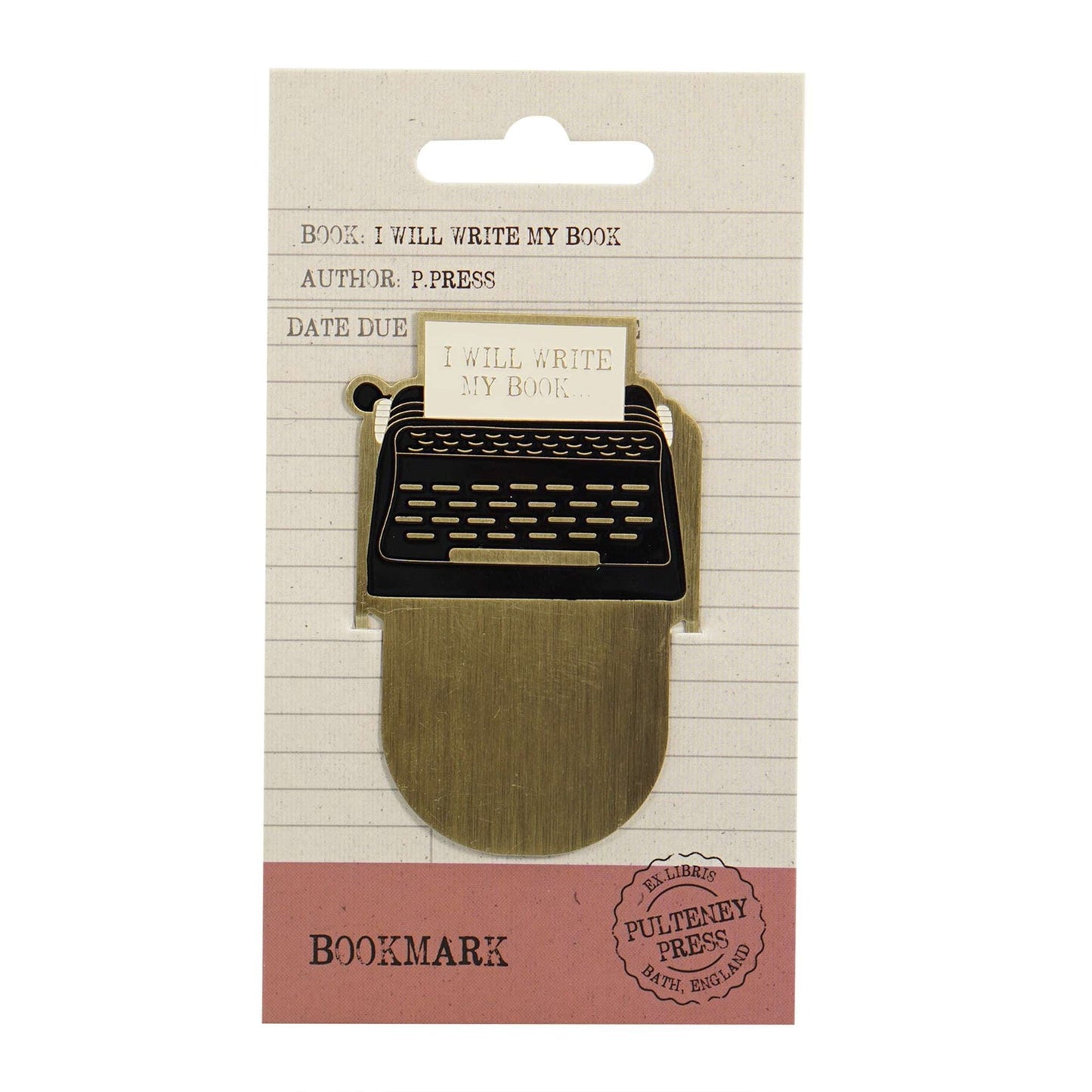 Marque-page en métal Pulteney Press I Will Write