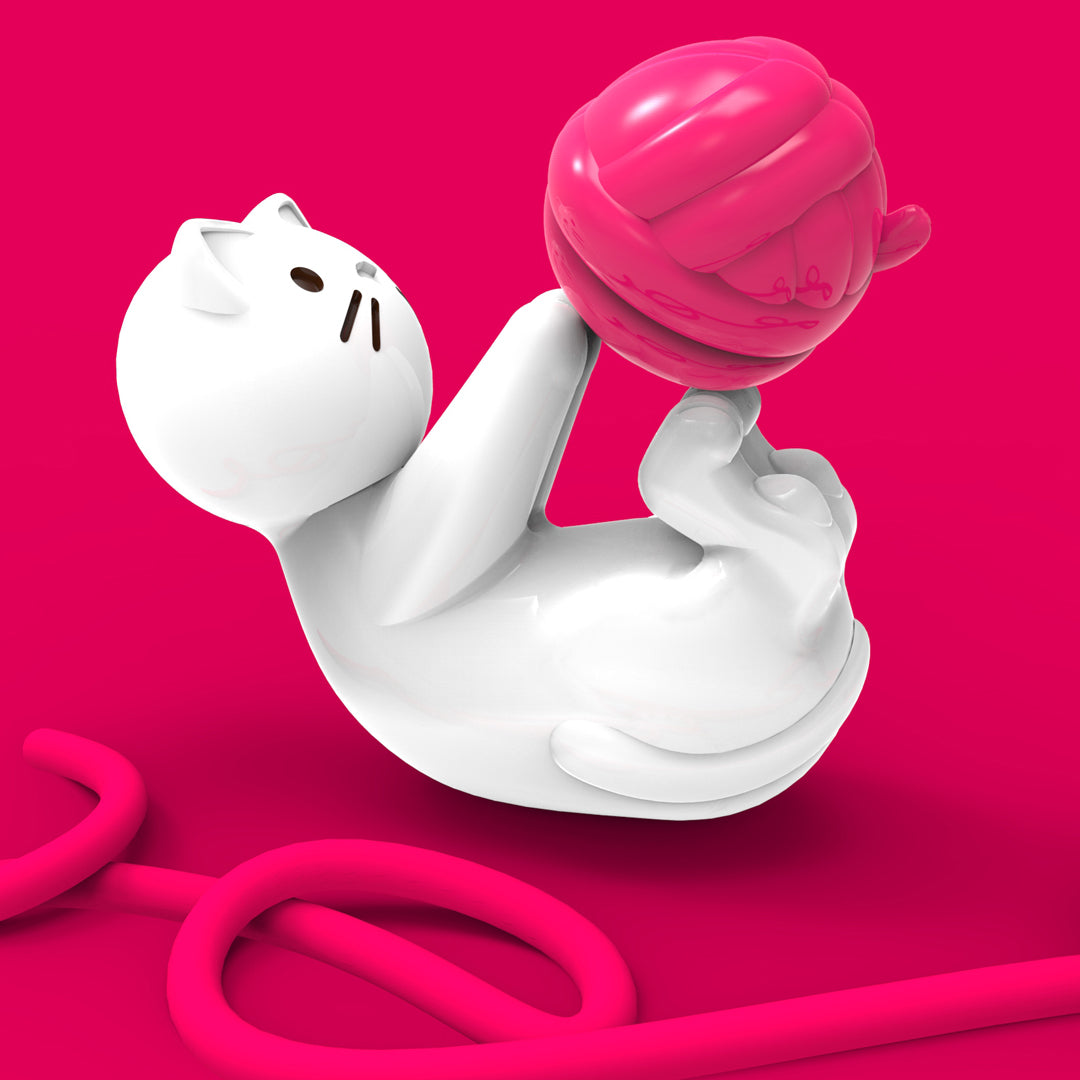 Přívěsek na klíče White Cat