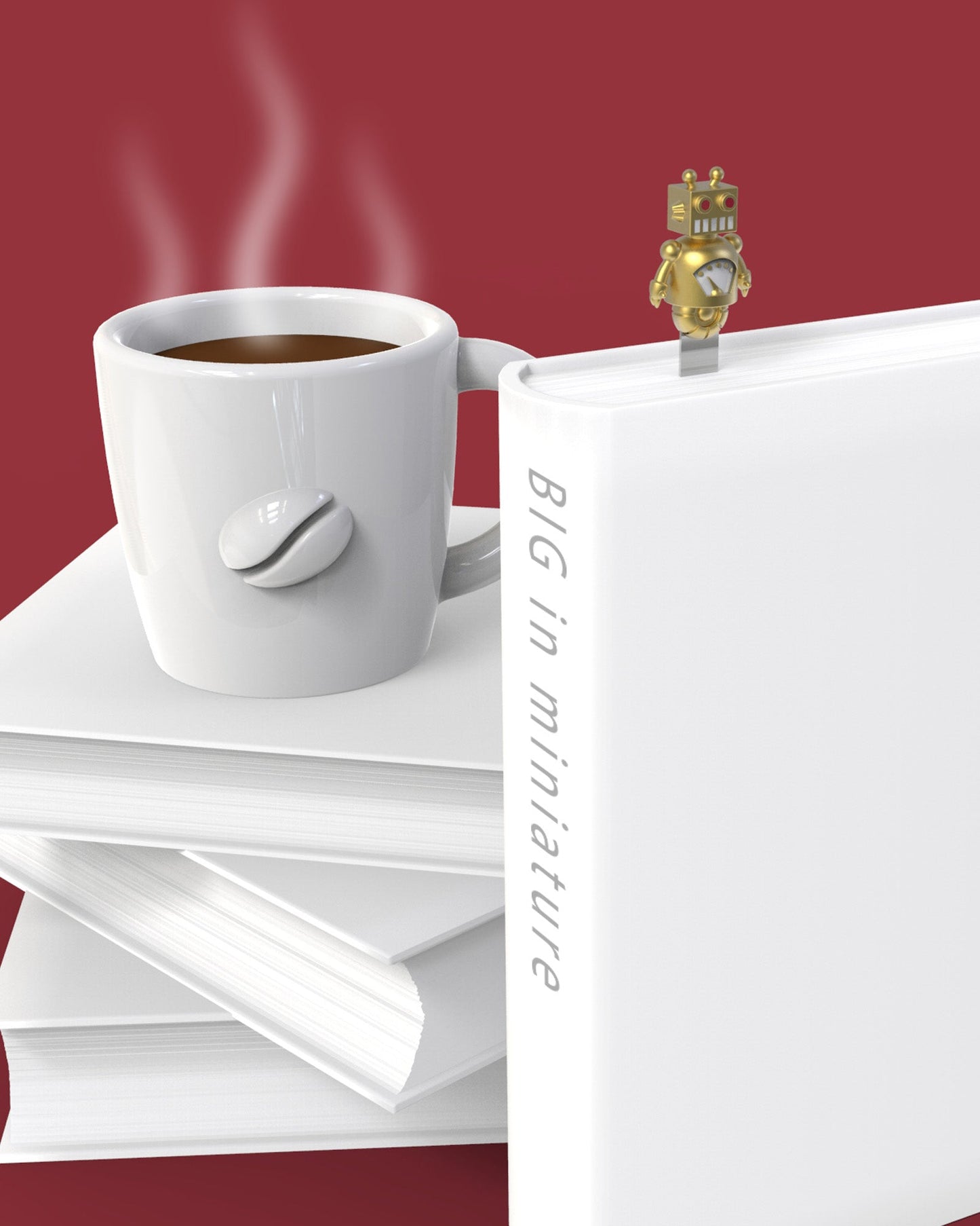 marque page robot dore metalmorphose