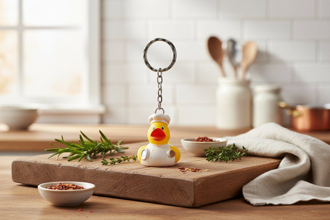 Porte-clés Canard Cuisinier
