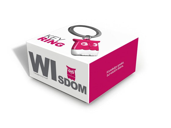 porte cles hibou rose metalmorphose