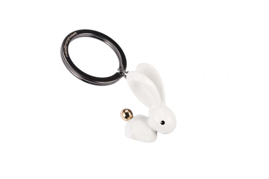 porte cles lapin blanc metalmorphose