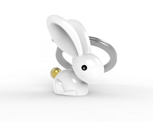 porte cles lapin blanc metalmorphose