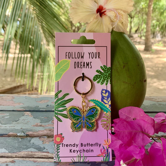 porte cles papillon jungle empire