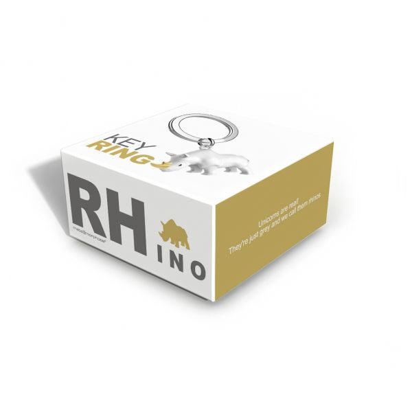 porte cles rhinoceros blanc metalmorphose