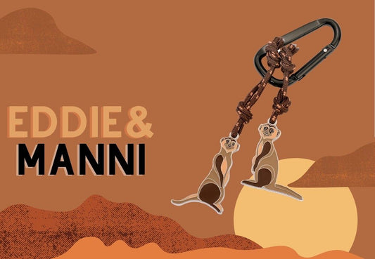Eddie & Manni Meerkat Carabiner avaimenperä