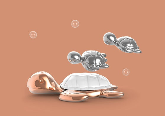 porte cles tortue de mer rose metalmorphose