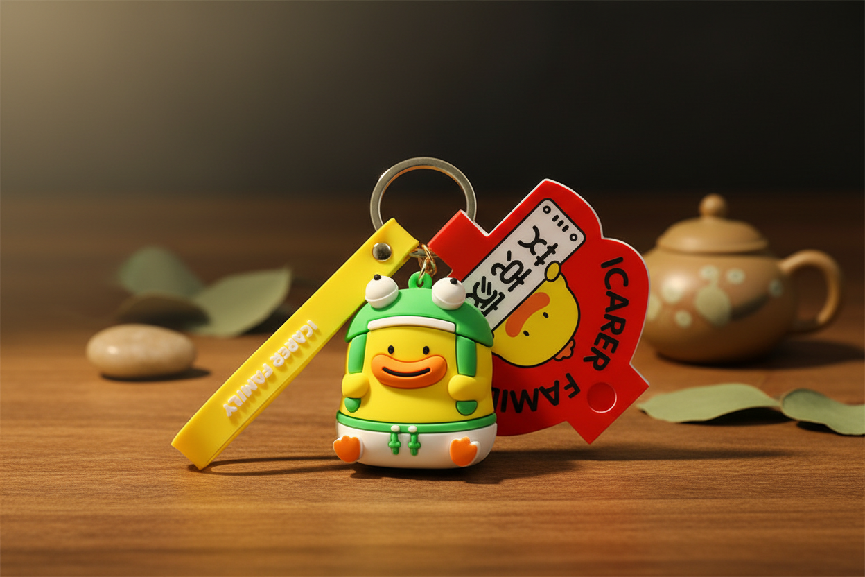 Duck Hat Frog nøglering