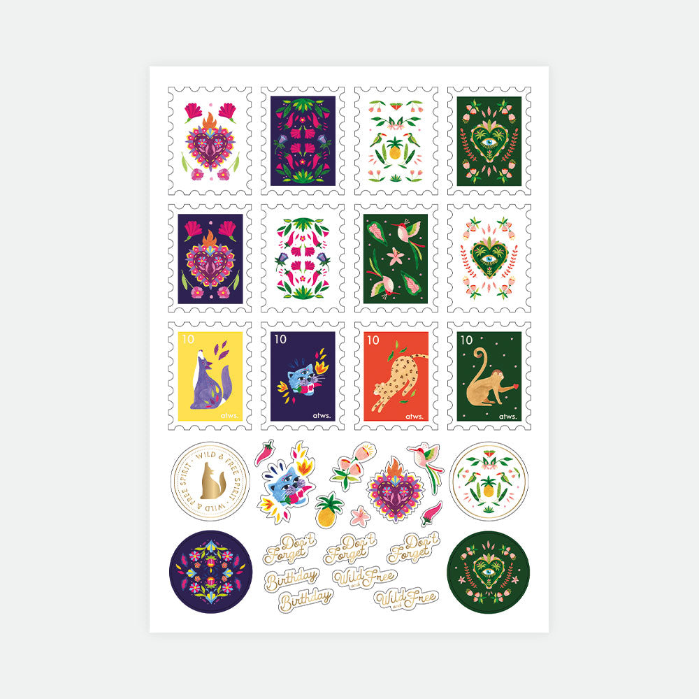 Mexican jungle - Stickers Set of 3 sheets