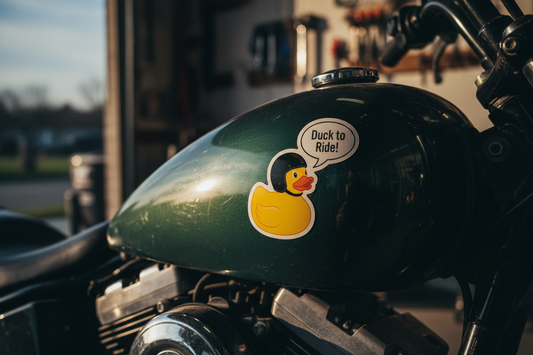 Sticker Autocollant Canard Rider « Duck to Ride! »
