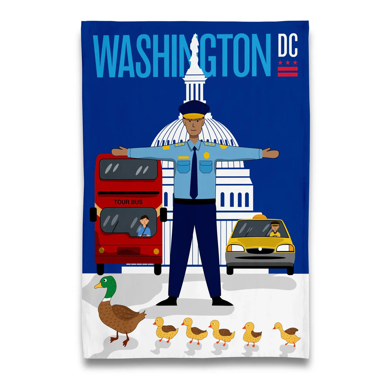 torchon washington dc us capitol avec canards naked decor tea towel dc duck 66212428