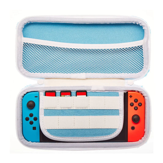 numskull nintendo switch unicorn blue fluffy carry case
