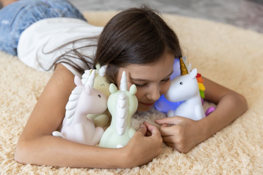 veilleuse licorne verte dhink